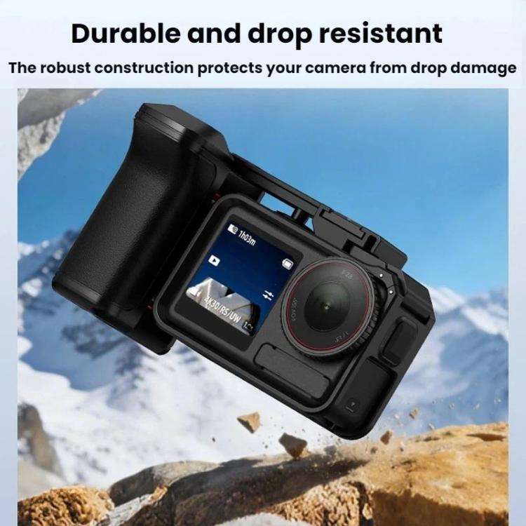 Flymile For DJI Osmo Action 5 Pro / 4 / 3 Camera Cage Handle With Magnetic Quick-Release Base(Wit...