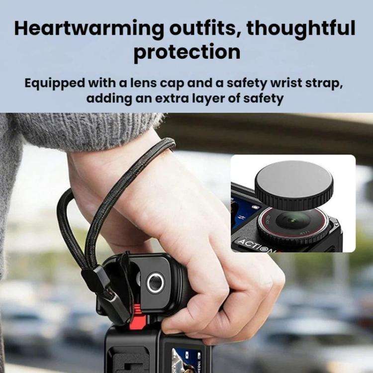 Flymile For DJI Osmo Action 5 Pro / 4 / 3 Camera Cage Handle With Magnetic Quick-Release Base(Wit...