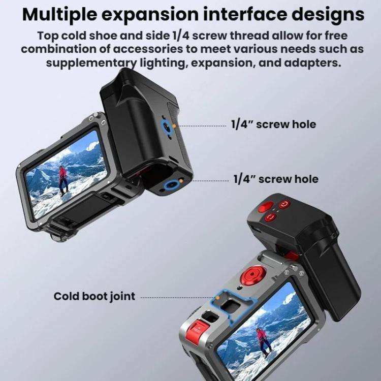 Flymile For DJI Magnetic Quick-Release Action Camera Street Shooting Handle(For Osmo Action 3 / 4...