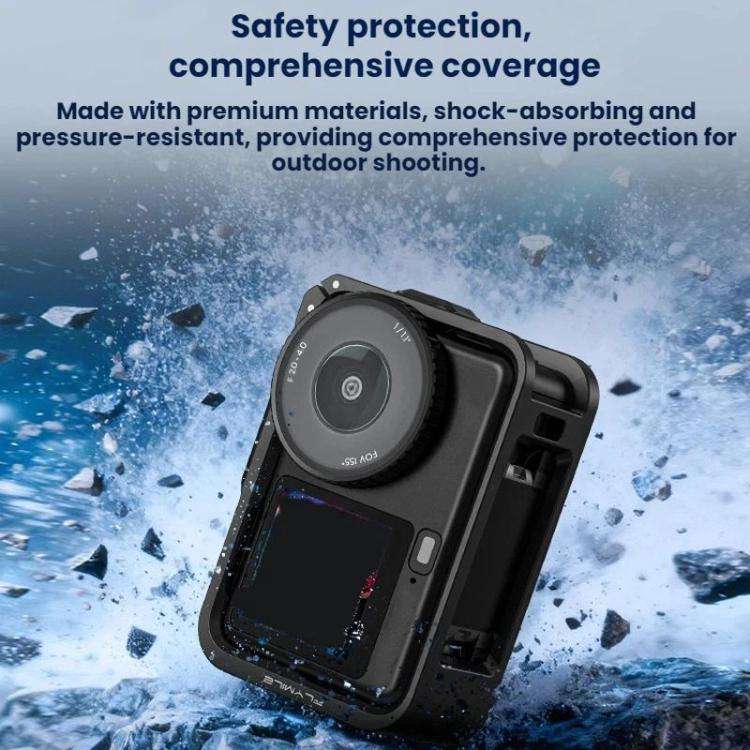For DJI Osmo Action 6 Flymile Quick-Release Cage Protective Frame Street Photography Handle Kit(B...
