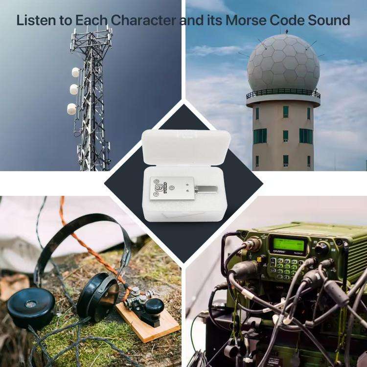 Portable Dual-Paddle Automatic Key Wireless Shortwave Morse Code(49.8x32x20mm)
