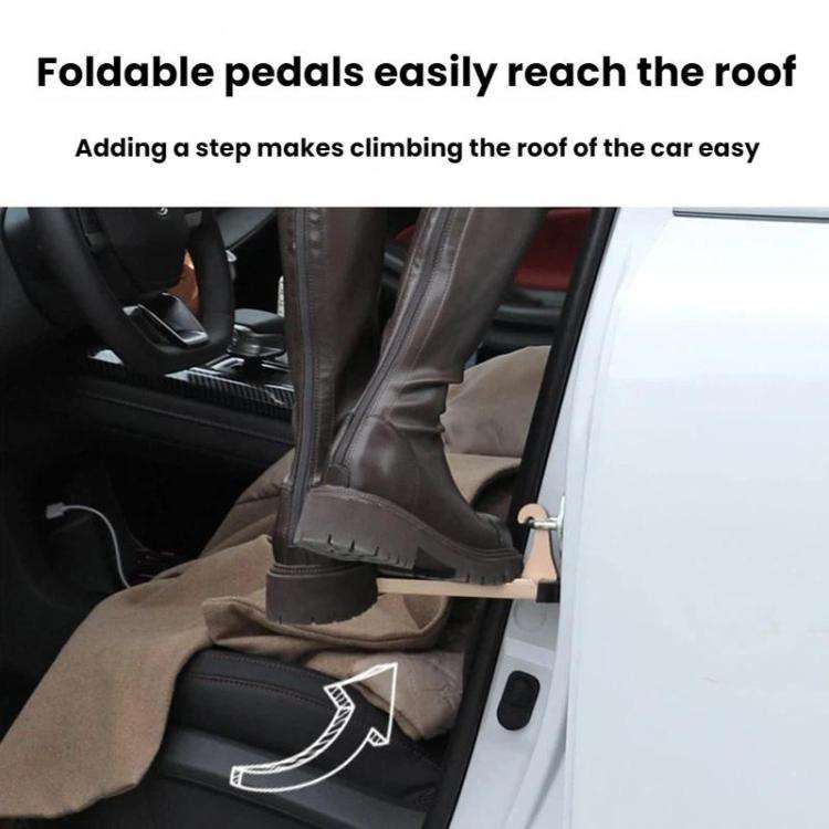 Car Extended Footrest Roof Climbing Step Snow Scraping Corner Footrest(Yellow)