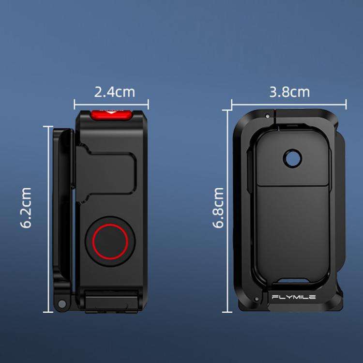 For DJI Osmo Nano Flymile Magnetic Expansion Bracket Metal Cage Protective Frame(Black)