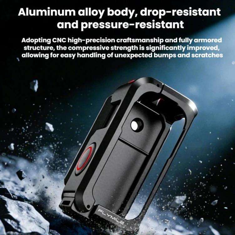 For DJI Osmo Nano Flymile Magnetic Expansion Bracket Metal Cage Protective Frame(Black)