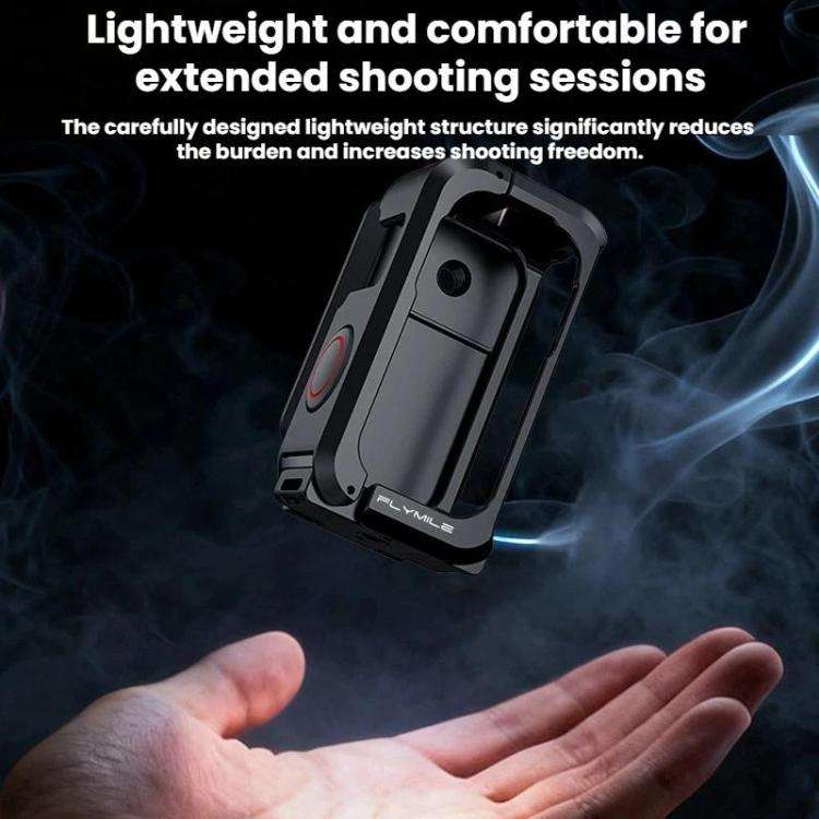 For DJI Osmo Nano Flymile Magnetic Expansion Bracket Metal Cage Protective Frame(Black)
