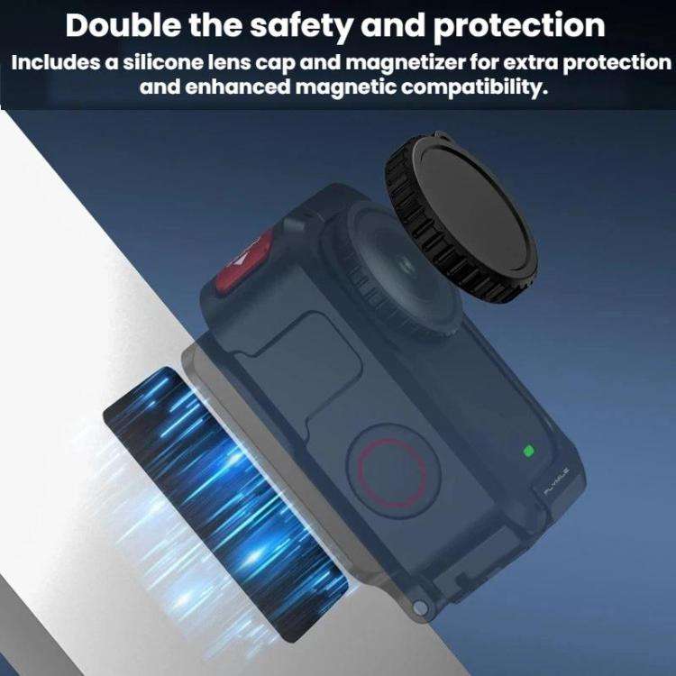 For DJI Osmo Nano Flymile Magnetic Expansion Bracket Metal Cage Protective Frame(Black)