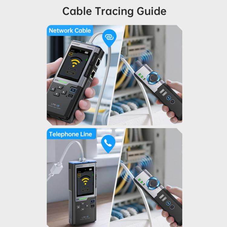 FNIRSI Multifunctional Cable Finder with Anti-interference PoE Cable Tester(English)