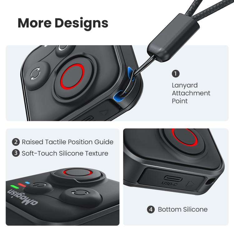 aMagisn Bluetooth Remote Controller 3.0 Universal Version For Insta360, GoPro Hero, Android/ios S...