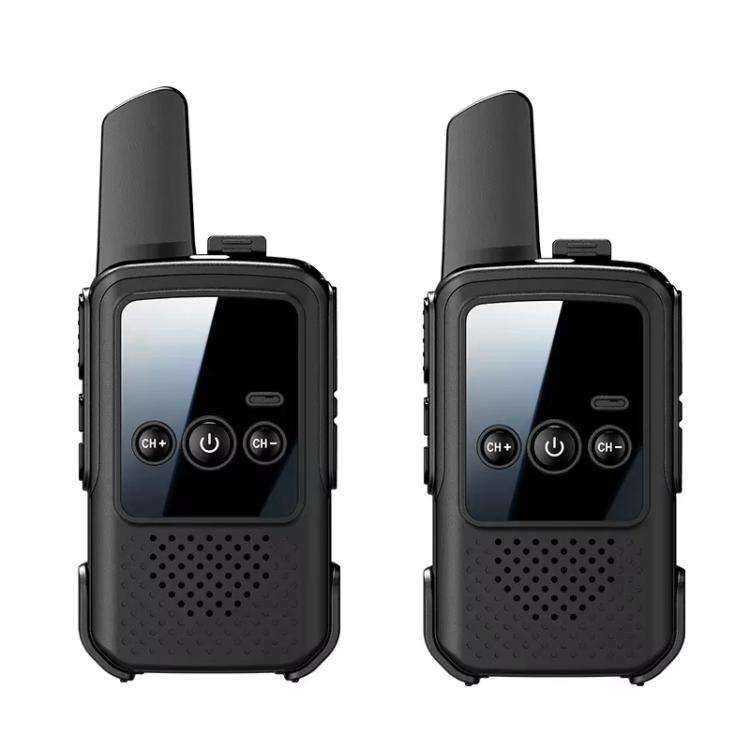 Mini Wireless Long Range Parent Child Walkie Talkie, Color: 2pcs Black(AU Plug)