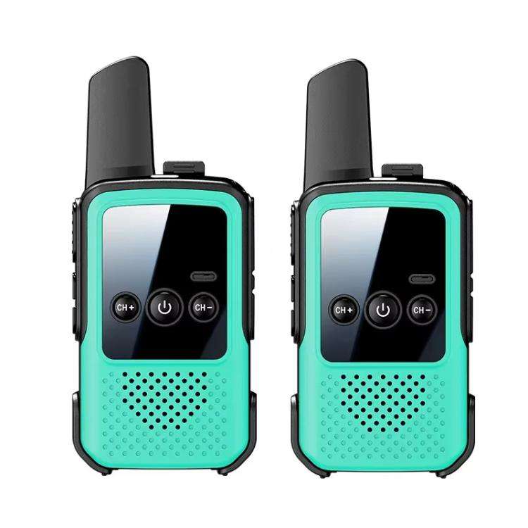 Mini Wireless Long Range Parent Child Walkie Talkie, Color: 2pcs Green(EU Plug)