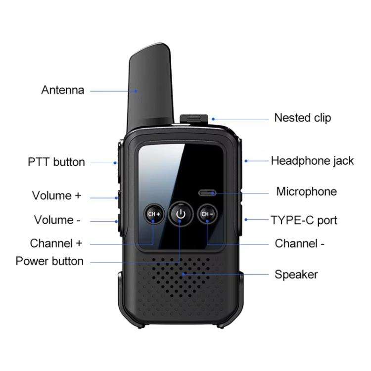 Mini Wireless Long Range Parent Child Walkie Talkie, Color: Single Orange(EU Plug)