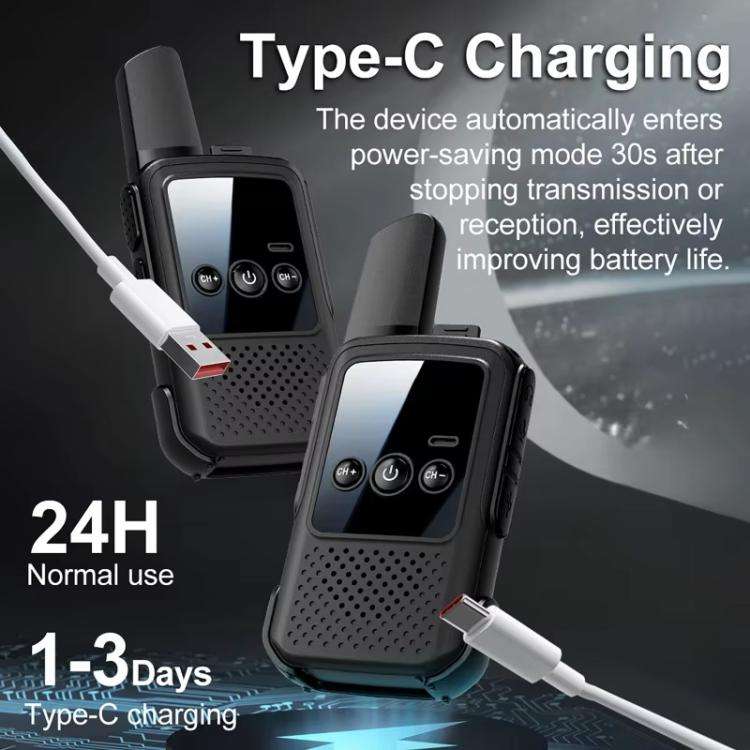 Mini Wireless Long Range Parent Child Walkie Talkie, Color: Single Orange(EU Plug)