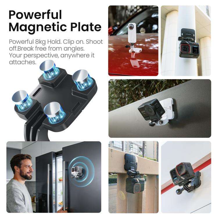 AMagisn Invisible Magnetic Neck Mount For First-Person View Vlogging Compatible With GoPro/Insta3...