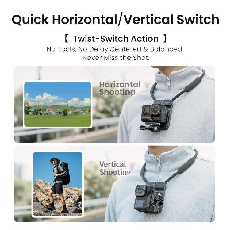 AMagisn Invisible Magnetic Neck Mount For First-Person View Vlogging Compatible With GoPro/Insta3...