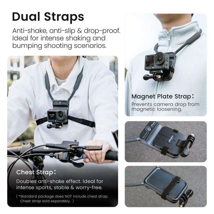 AMagisn Invisible Magnetic Neck Mount For First-Person View Vlogging Compatible With GoPro/Insta3...