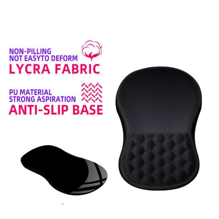 Ergonomic Silicone Mouse Pad with Wrist Rest for Gaming and Office Use(Black)