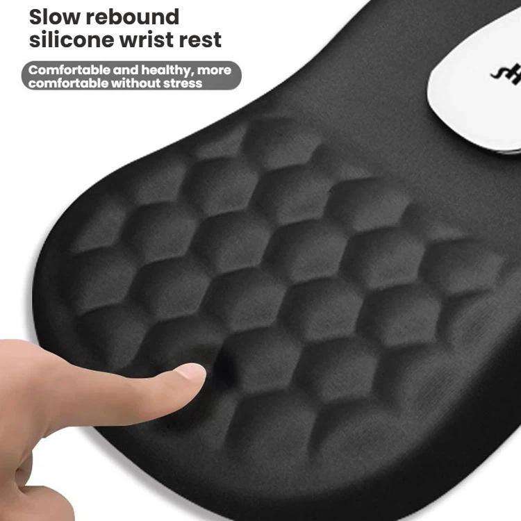 Ergonomic Silicone Mouse Pad with Wrist Rest for Gaming and Office Use(Black)