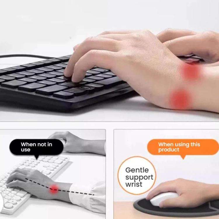 Ergonomic Silicone Mouse Pad with Wrist Rest for Gaming and Office Use(Black)