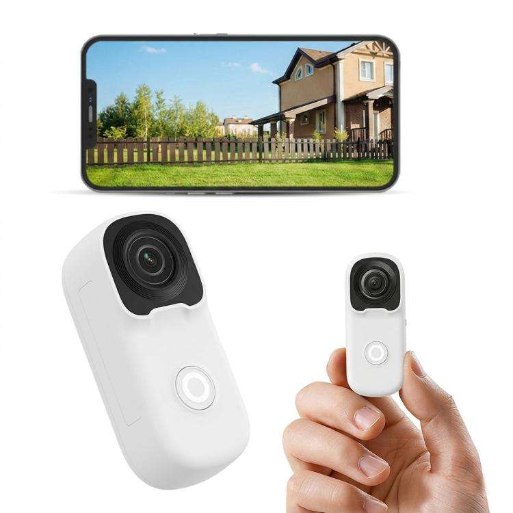 4K WIFI HD Recorder Thumb Action Camera(White)