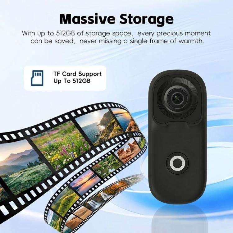 4K WIFI HD Recorder Thumb Action Camera(White)