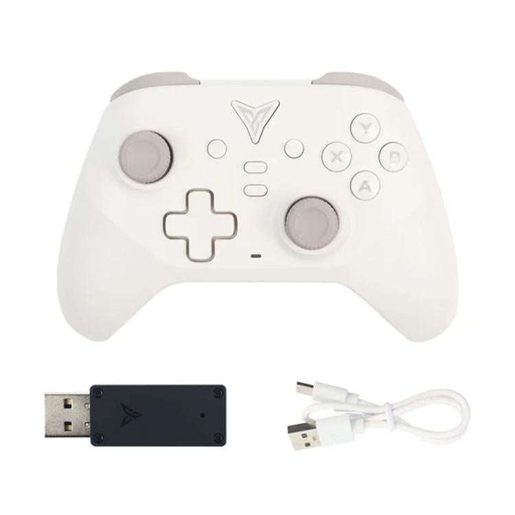 YAHBOOM Tri-Mode ROS Robot Controller Wireless Gamepad for Jetson, Raspberry Pi, Switch, PC(White)