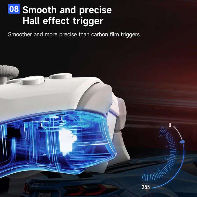 YAHBOOM Tri-Mode ROS Robot Controller Wireless Gamepad for Jetson, Raspberry Pi, Switch, PC(White)