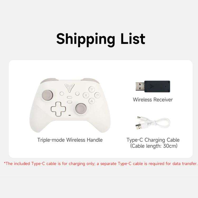 YAHBOOM Tri-Mode ROS Robot Controller Wireless Gamepad for Jetson, Raspberry Pi, Switch, PC(White)