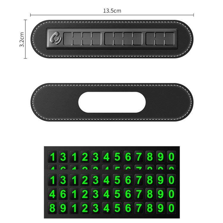 Cars Temporary Parking Phone Number Sign(Black)