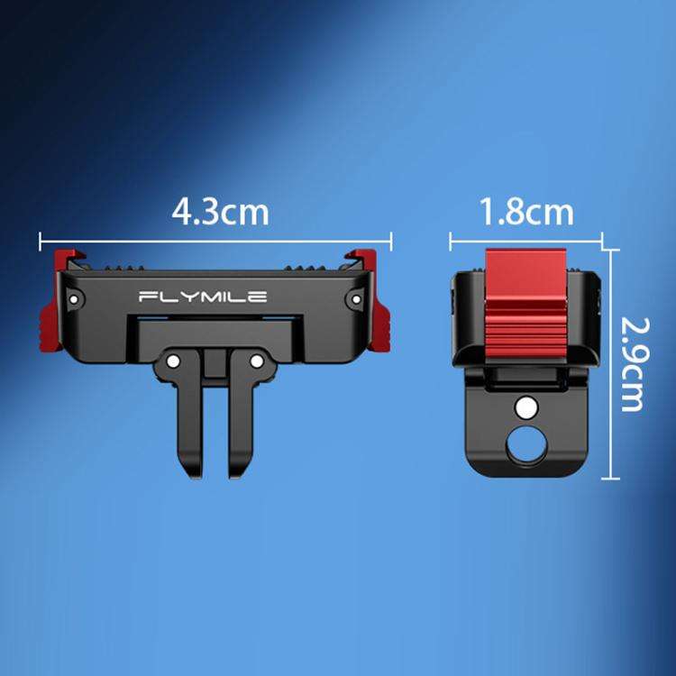 For DJI Osmo 360 / Action 3 / 4 / 5 Pro Flymile Magnetic Quick-Release Adapter Base(Plastic)