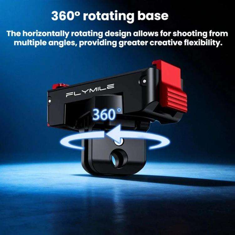 For DJI Osmo 360 / Action 3 / 4 / 5 Pro Flymile Magnetic Quick-Release Adapter Base(Plastic)