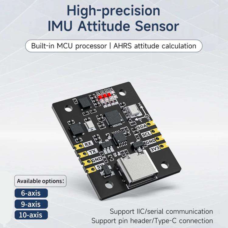 YAHBOOM 9-axis IMU Sensor Module AHRS Support ROS1 ROS2 for Jetson Raspberry Pi