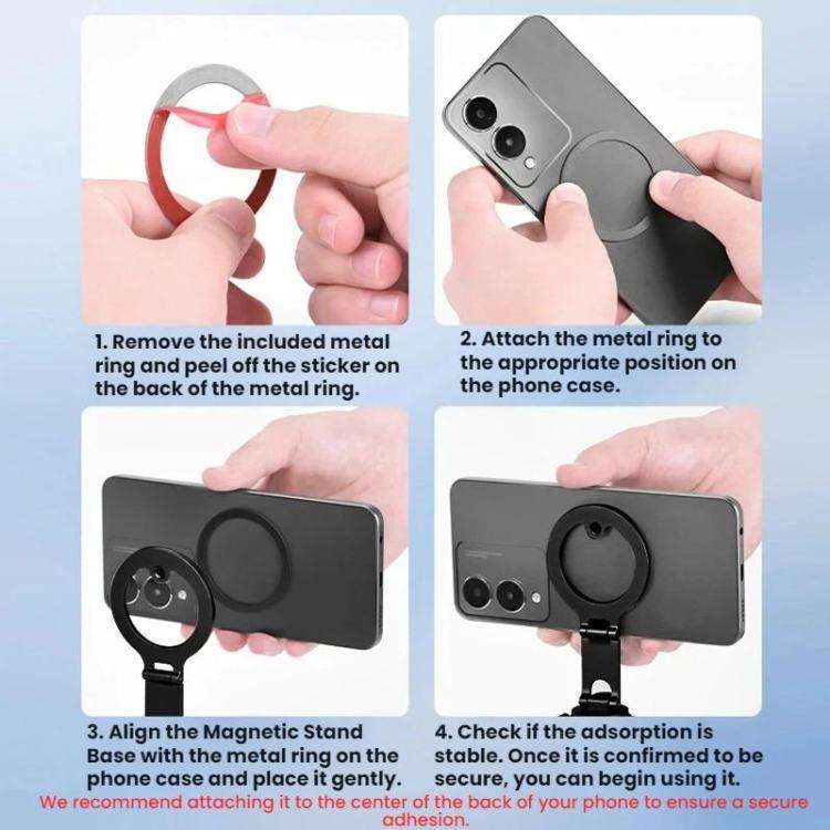 For Insta360 Ace Pro / 2 Flymile Quick-Release Magnetic Extension Stand(Black)