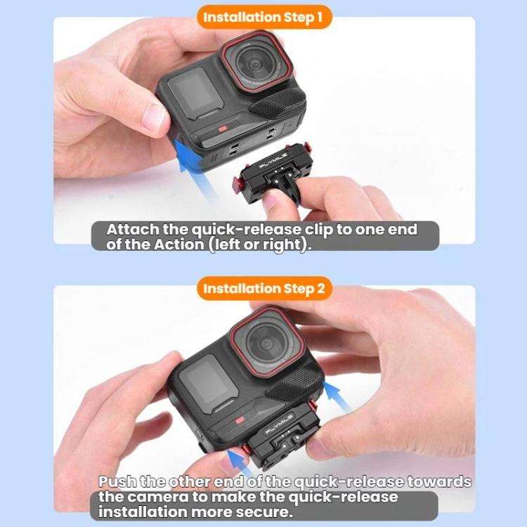 For Insta360 Ace Pro 2 / X5 Flymile Magnetic Extendable Rotating Quick-Release Base(Aluminum Alloy)