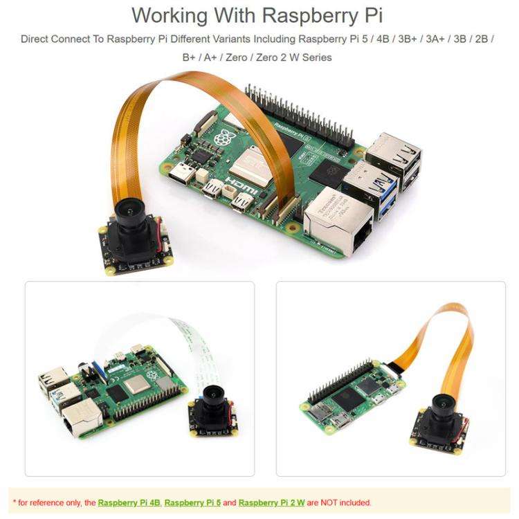 WAVESHARE IMX327 2MP IR-CUT Camera, Starlight Camera Sensor, Compatible With Raspberry Pi Series ...