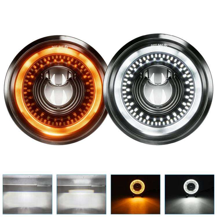 5.75-Inch High-Power Motorcycle Starry Sky Flowing Aperture Cut-Line Headlight(R25)