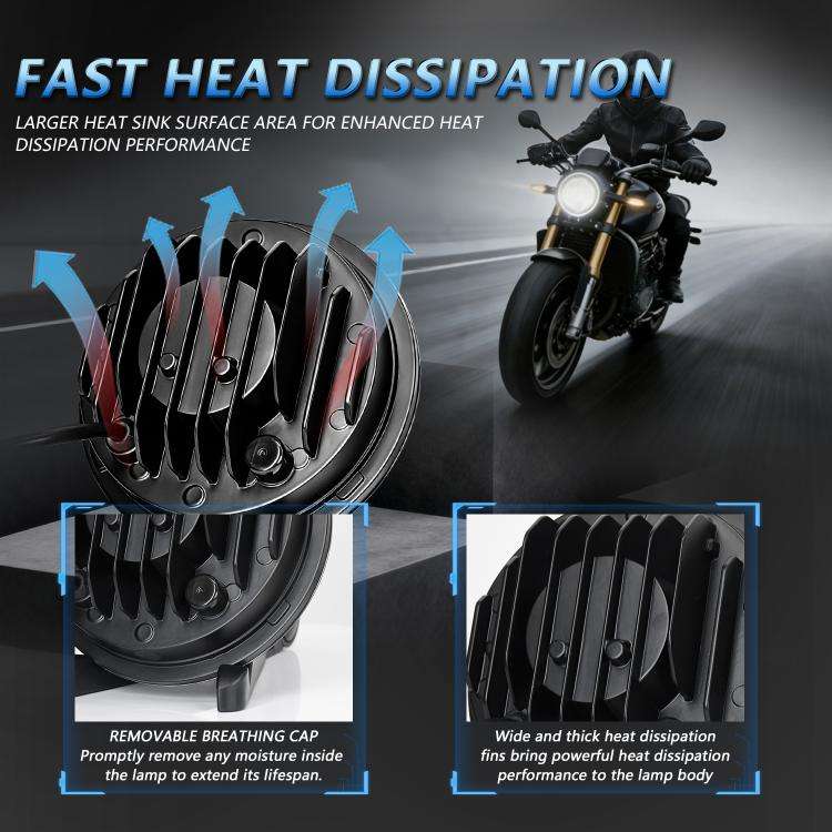 5.75-Inch High-Power Motorcycle Starry Sky Flowing Aperture Cut-Line Headlight(R25)