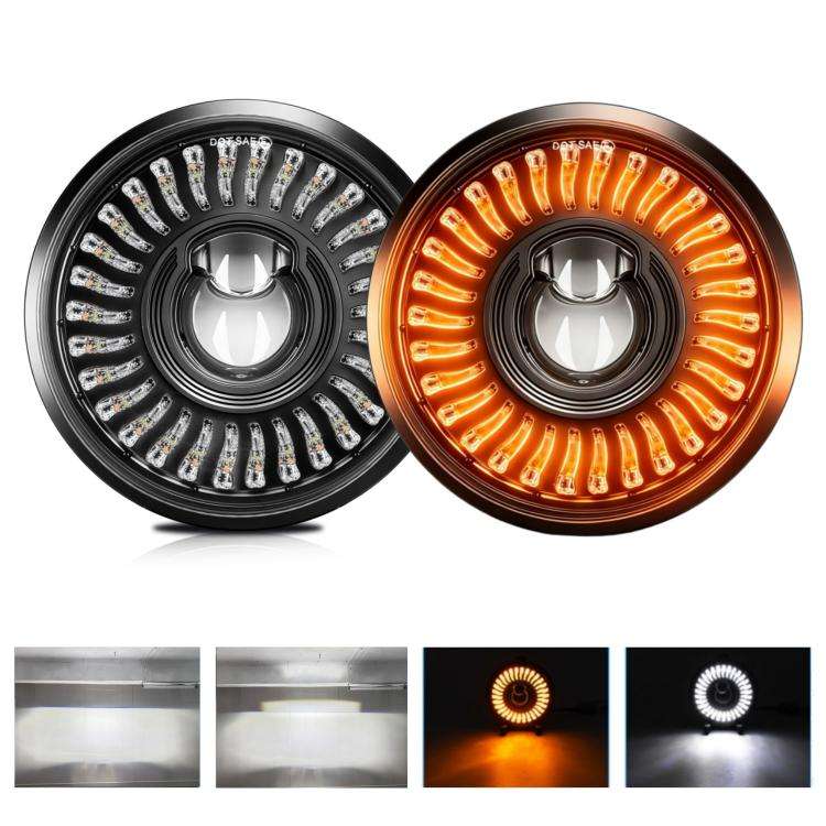 5.75-Inch High-Power Motorcycle Headlight With Flowing Light And Cut-Line Halo(R26)