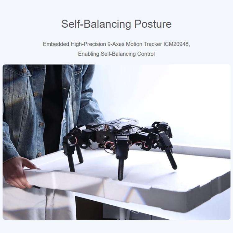 WAVESHARE Self-Balancing Controlled Bionic Hexapod Robot ESP32 Open Source(HexArth)
