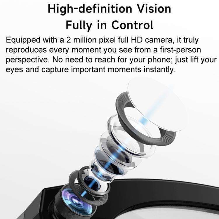 M88 Smart Glasses Support 2MP Camera, 720P Video Recording, AI Simultaneous Translation & Human R...