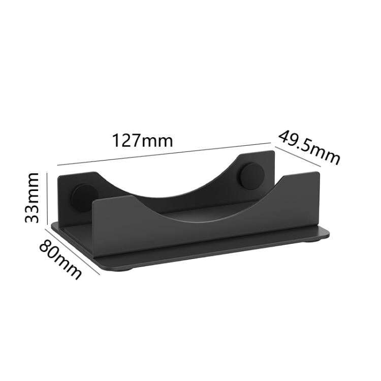 For Mac Mini M4 / M4 Pro Vertical Desktop Stand Metal Space Saving Holder(Black)
