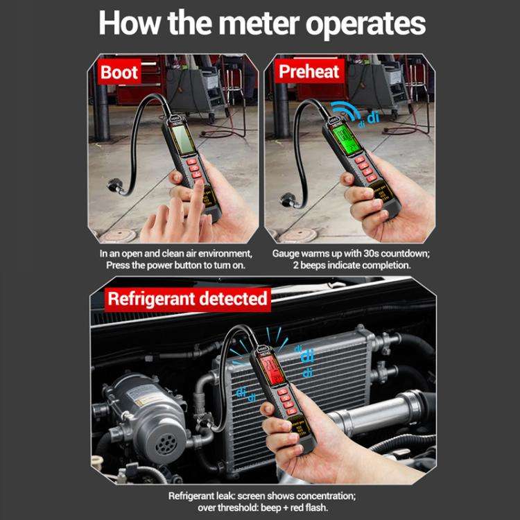 ANENG Air Conditioner Refrigerant Car Halogen Leak Detector, Specification: Battery