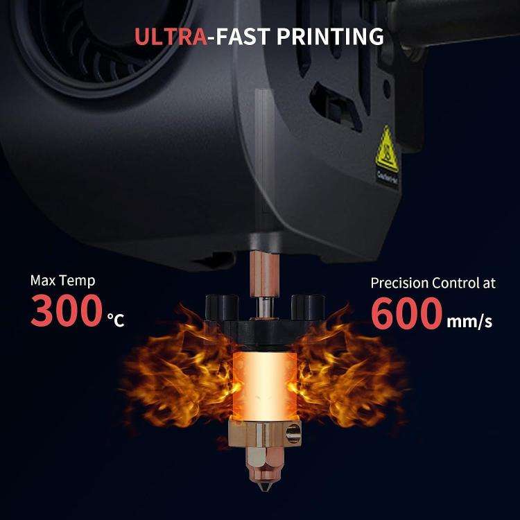 For Creality K1 / K1C / K1 Max Ceramic Hot End Kit High Flow Printer Accessory, Spec: Without Hea...