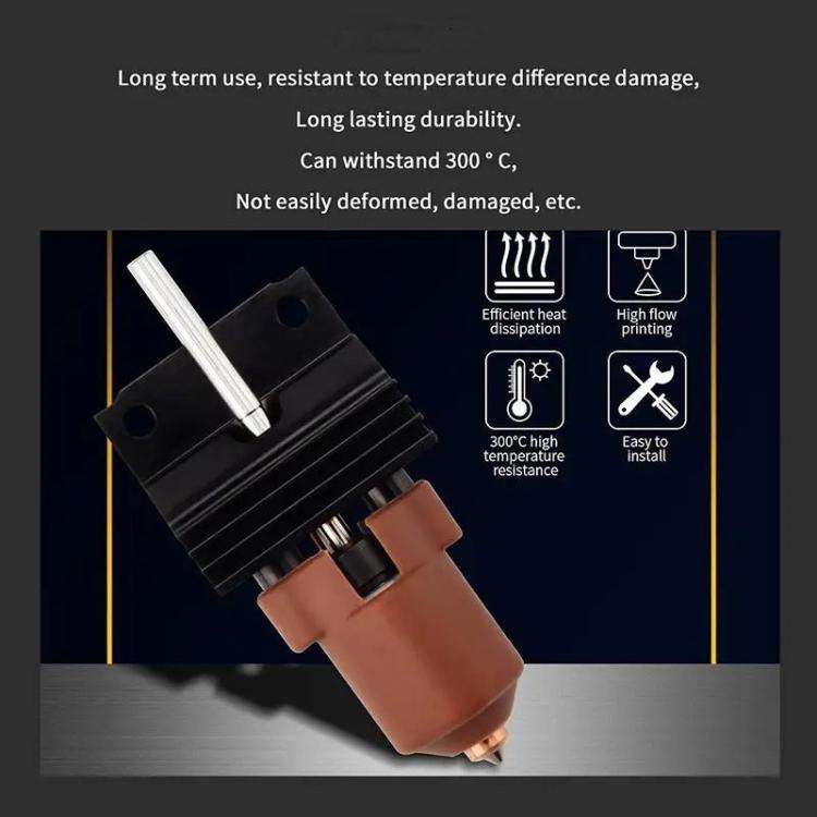 For Creality K1 / K1C / K1 Max Ceramic Hot End Kit High Flow Printer Accessory, Spec: Without Hea...