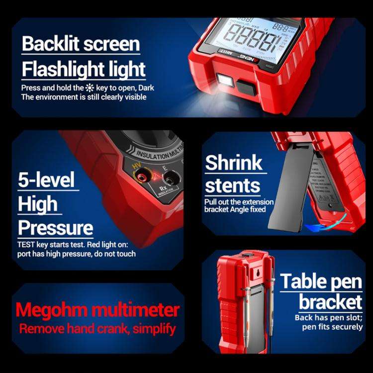 ANENG 1000V Insulation Resistance Tester Digital Megohmmeter(MH17)