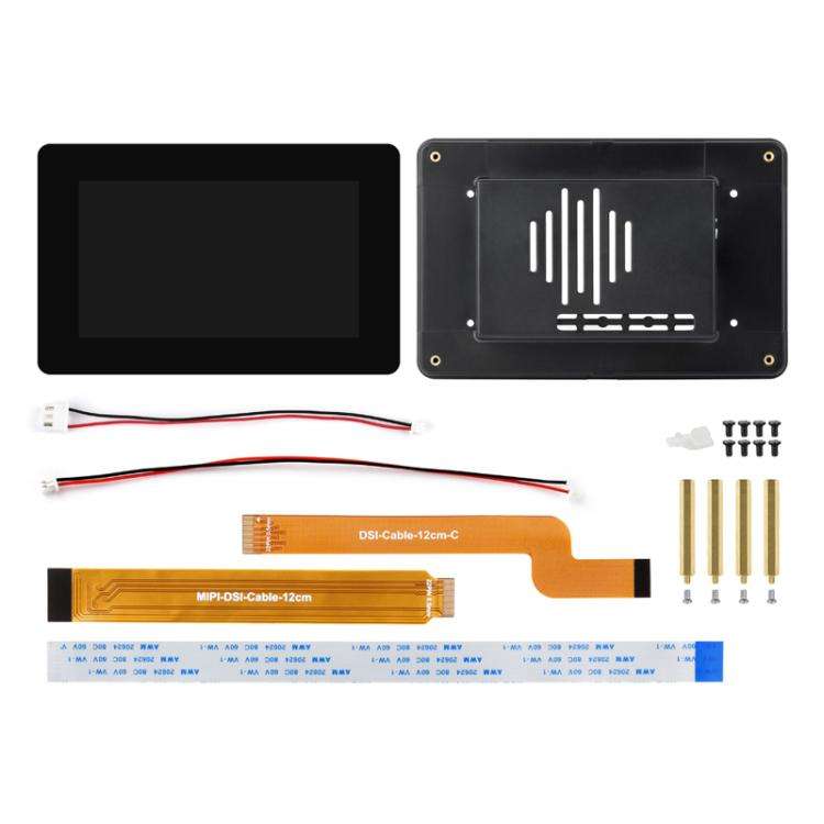 WAVESHARE 5-Inch DSI Capacitive Touchscreen IPS Tempered Glass Panel, Specification: With Case
