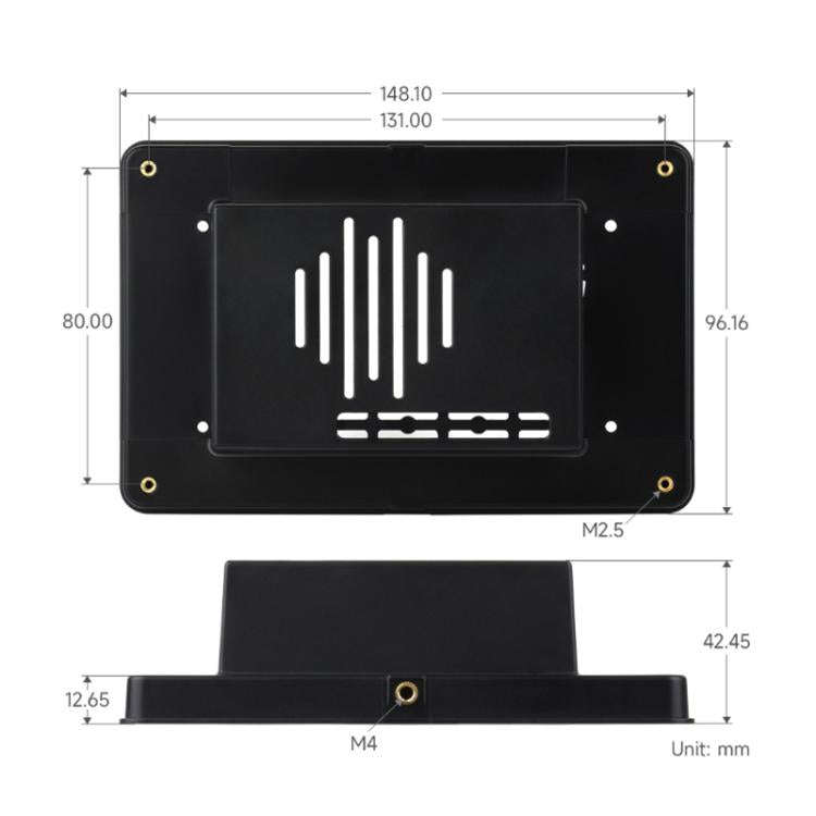 WAVESHARE 5-Inch DSI Capacitive Touchscreen IPS Tempered Glass Panel, Specification: With Case
