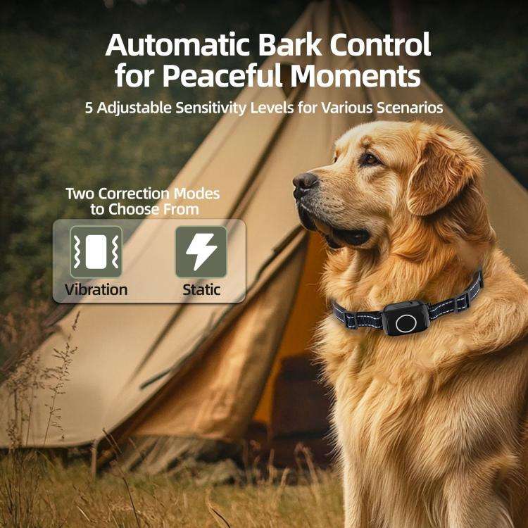 T800S 3-In-1 Remote Dog Trainer Bark Collar With Two-Way Communication Displays Dog Status & Acti...