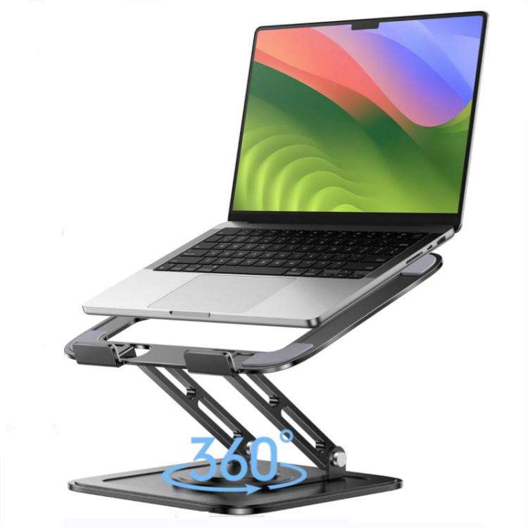 NH-02Pro 360 Degree Rotating Foldable Height Adjustable Ventilated Metal Computer Stand