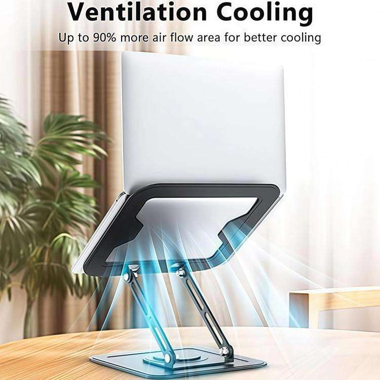 NH-02Pro 360 Degree Rotating Foldable Height Adjustable Ventilated Metal Computer Stand
