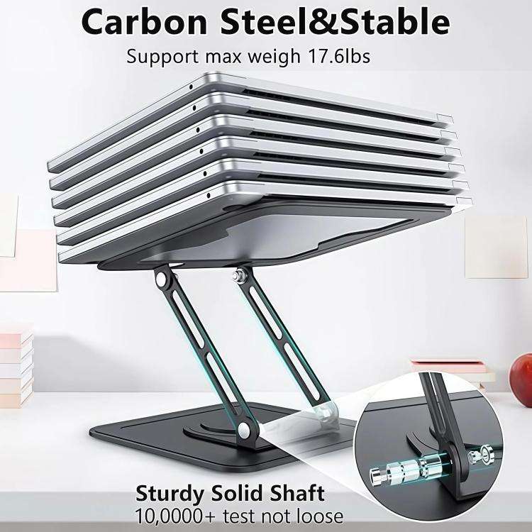 NH-02Pro 360 Degree Rotating Foldable Height Adjustable Ventilated Metal Computer Stand